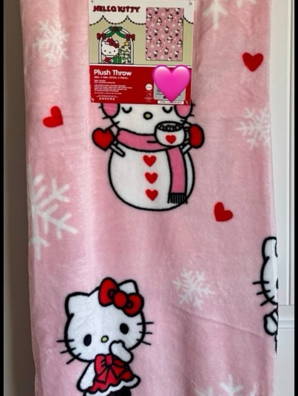 Hello Kitty Pink Christmas Blanket 💗